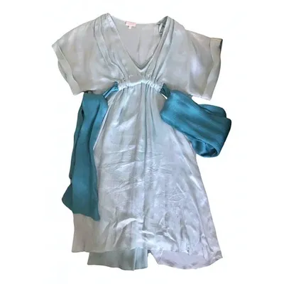 Pre-owned Valentino Mid-length Dress In Turquoise