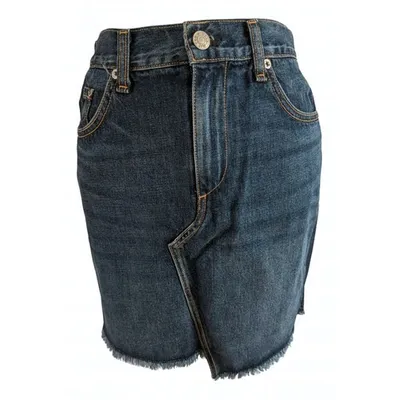 Pre-owned Rag & Bone Mini Skirt In Blue