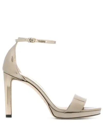 Jimmy Choo Misty 100mm Sandals In Gold