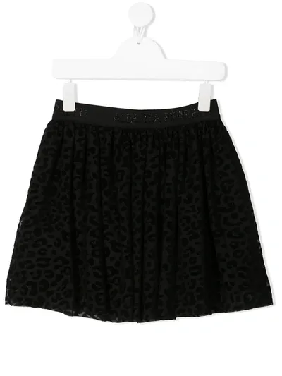 Alberta Ferretti Kids' Leopard-print Tutu In Black