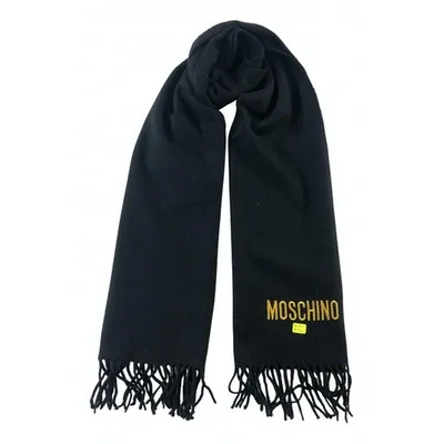 Pre-owned Moschino Wool Scarf In Black