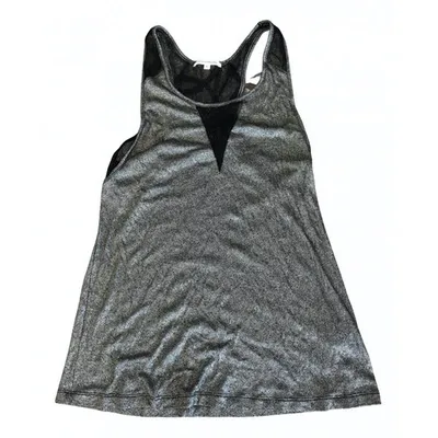 Pre-owned Faith Connexion Glitter Vest In Silver