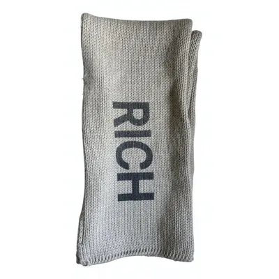 Pre-owned John Richmond Wool Scarf In Black