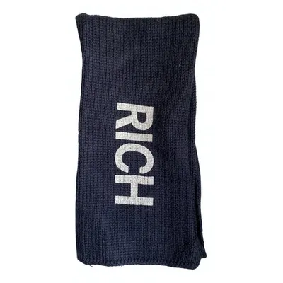 Pre-owned John Richmond Wool Scarf In Black