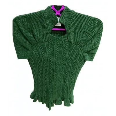 Pre-owned Oscar De La Renta Wool Jumper In Green