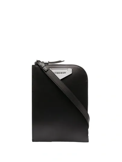 Givenchy Logo-patch Messenger Bag In Black