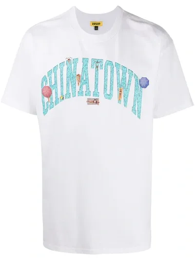 Chinatown Market Poolside-print Cotton T-shirt In White