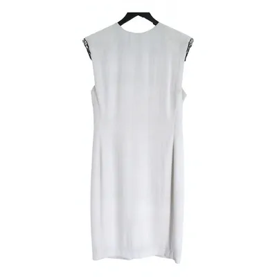 Pre-owned Lanvin Silk Mid-length Dress In White