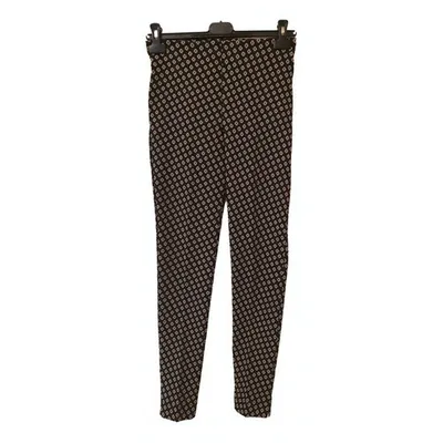 Pre-owned Ottod'ame Black Polyester Trousers