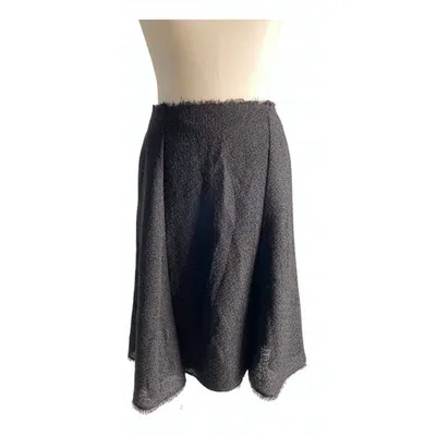 Pre-owned Nina Ricci Wool Mid-length Skirt In Black