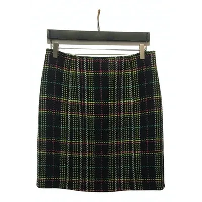 Pre-owned Max Mara Wool Mini Skirt In Multicolour