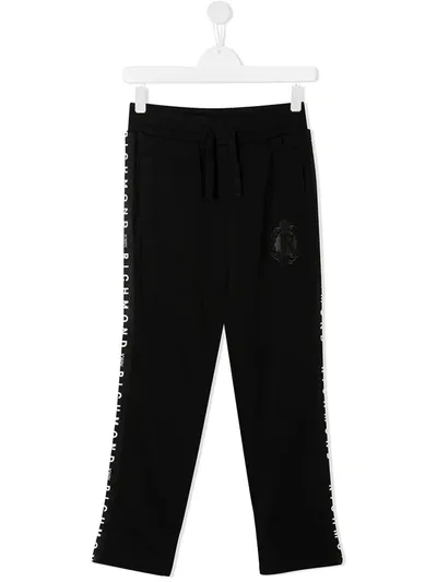 John Richmond Junior Teen Side-logo Track Pants In Black