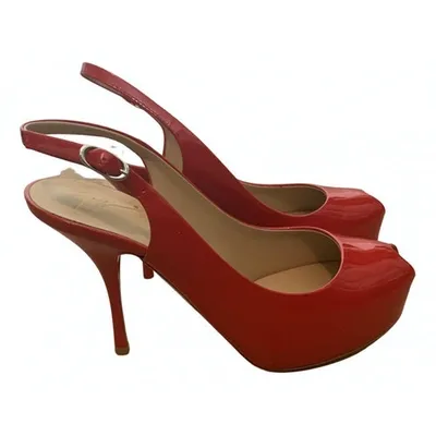 Pre-owned Giuseppe Zanotti Patent Leather Heels In Red