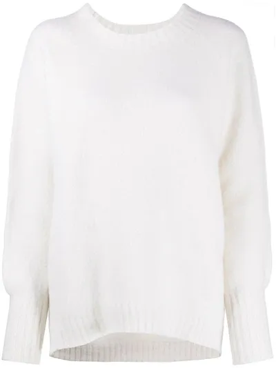 Drumohr Crew Neck Sweater In White