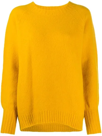 Drumohr Blouson-sleeved Sweater In Yellow