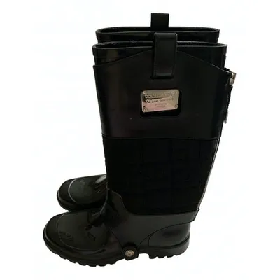 Pre-owned Dolce & Gabbana Wellington Boots In Black