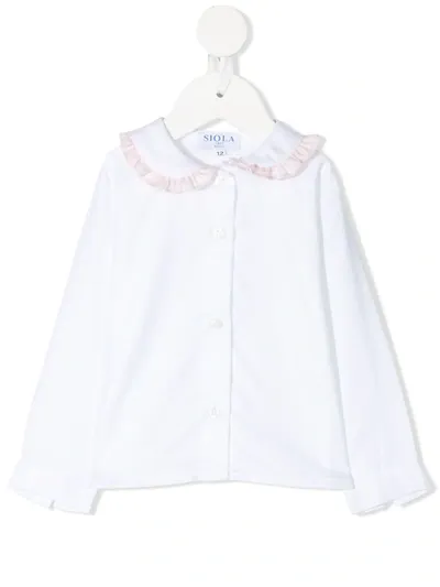 Siola Babies' Ruffle Collared Top In White