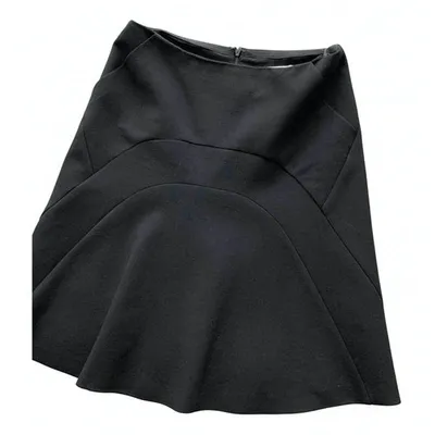 Pre-owned Celine Wool Mid-length Skirt In Black