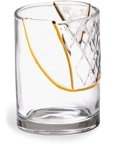 Seletti Kintsugi Glass And Gold Tumbler