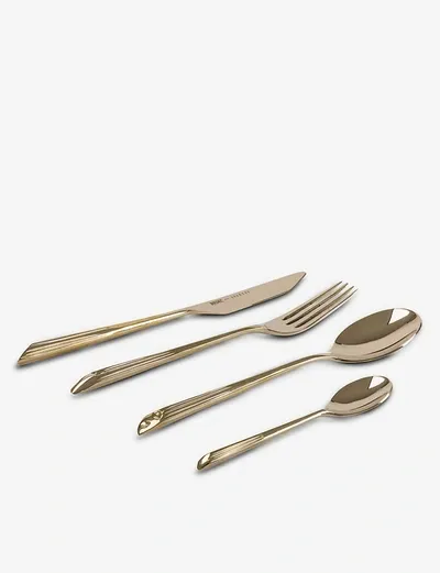 Seletti Cosmic Diner Quasar Cutlery Set In Gold