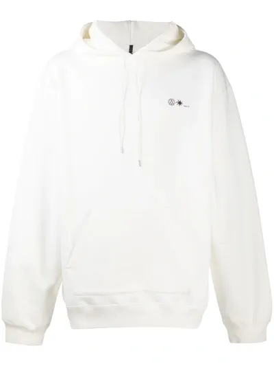 Oamc Chest Logo Hoodie In White