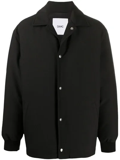 Oamc Buttoned Down Jacket In Black