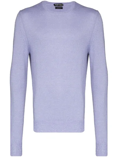 Tom Ford Alpaca And Silk-blend Jumper In Purple