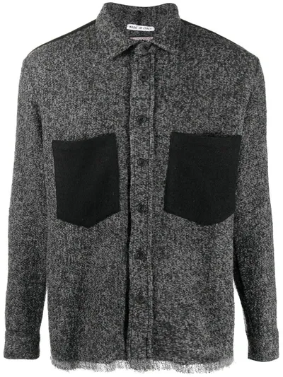 Destin Chest Pocket Shirt Jacket In Grey