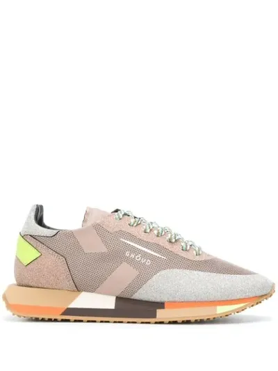 Ghoud Colour-block Low-top Sneakers In Pink