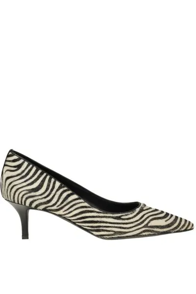 Marc Ellis Animal Print Haircalf Pumps In White