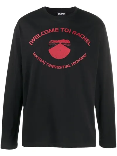 Raf Simons Welcome To Rachel Long-sleeved T-shirt In Black