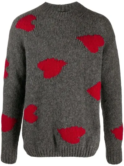 Stella Mccartney Intarsia Crew-neck Jumper In Grey