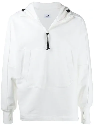 C.p. Company Zip-up Cotton Hoodie In White