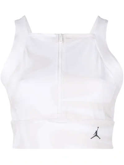 Nike Jordan Utility Cropped Tank Top In White