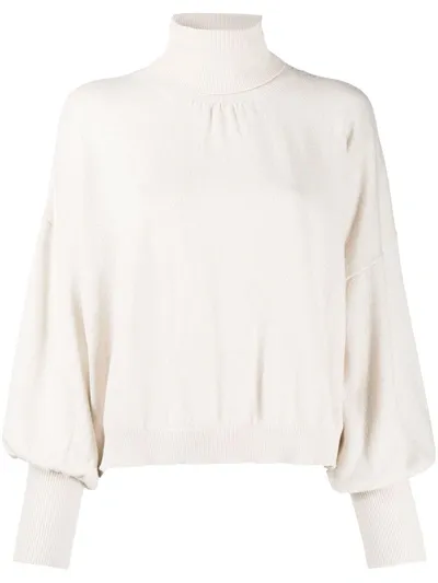 Nude Batwing Wool Jumper In Neutrals