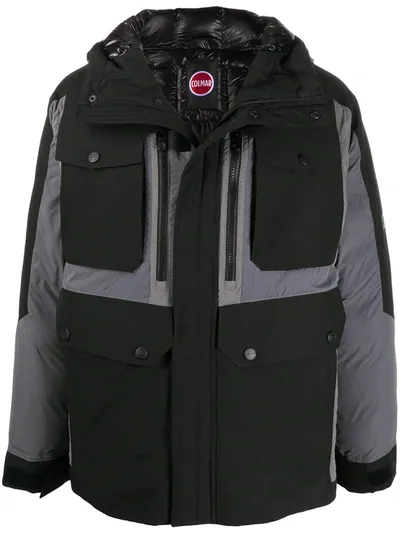 White Mountaineering Long-sleeve Puffer Coat In Black