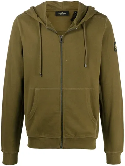 Belstaff Zip-front Casual Hoodie In Green