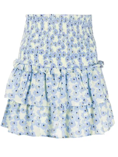 Cecilie Copenhagen Tess Ruffle Skirt In Blue