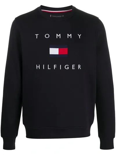 Tommy Hilfiger Tommy Flag Sweatshirt In Blue