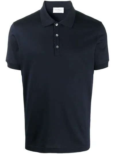 Ferragamo Classic Polo Shirt In Blue