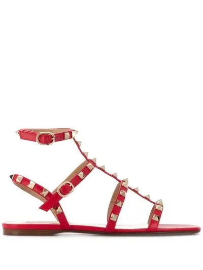 Valentino Garavani Rockstud Flat Sandals In Ju5