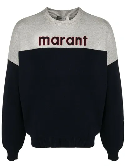 Isabel Marant Intarsia-knit Jumper In Blue