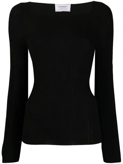 Snobby Sheep Knitted Top In Black