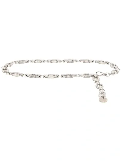 B-low The Belt Logo Chain-link Belt In Silver