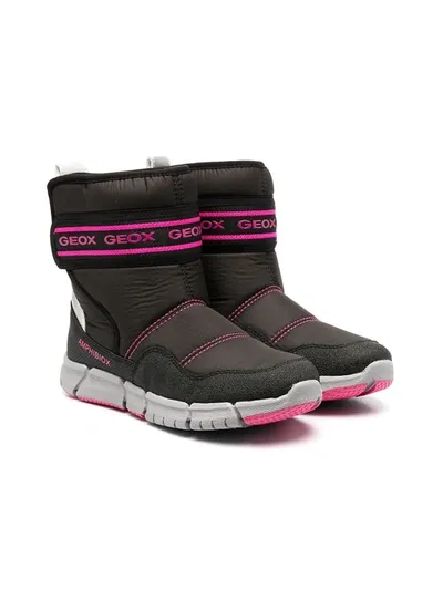 Geox Kids' Padded Snow Boots In Black