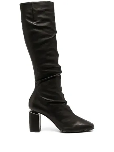 Vic Matie Black Leather High Boots