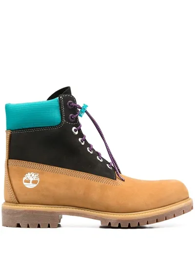 Timberland Colour-block 6 Inch Boots In Yellow