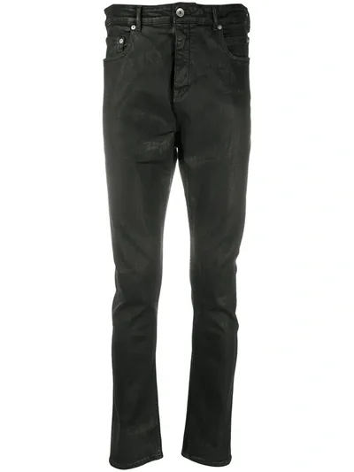 Rick Owens Drkshdw Waxed Skinny Jeans In Black