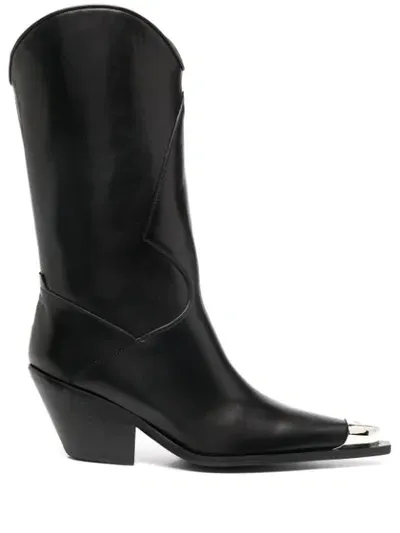 Misbhv Metallic Toe Boots In Black