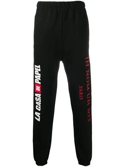 Ih Nom Uh Nit Graphic Print Track Pants In Black